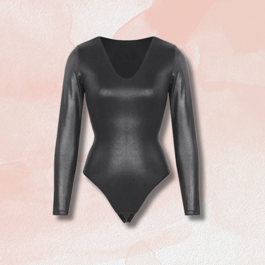The Faux Leather Bodysuit